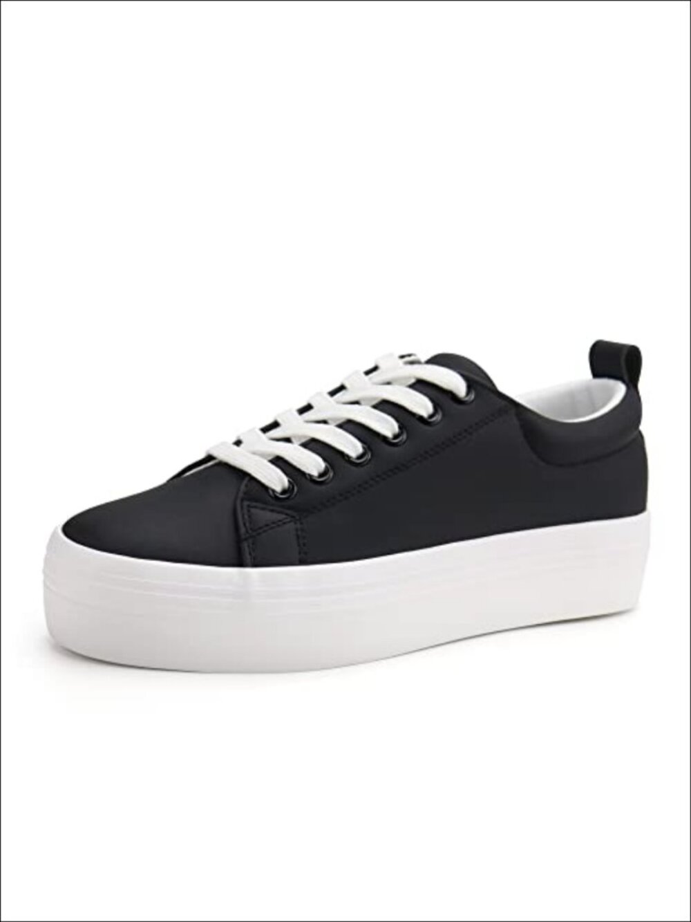 Women's Lace Up Platform Sneakers Comfortable Casual Fashion Walking Shoes